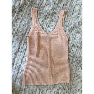 Madewell light pink knitted tank